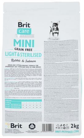 Сухий корм для дорослих собак Brit Care Mini Light & Sterilised лосось, 2 кг (8595602521067) Сухий корм для дорослих собак Brit Care Mini Light & Sterilised лосось, 2 кг (8595602521067) | Фото 5