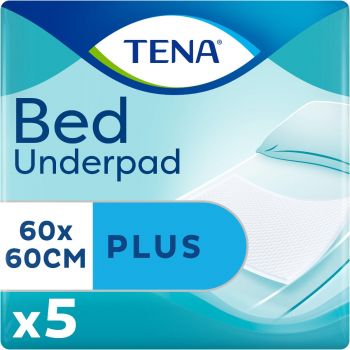 Пелюшки сечопоглинальні TENA Bed Plus 60x60 см 5 шт (7322540801910) | Фото 1