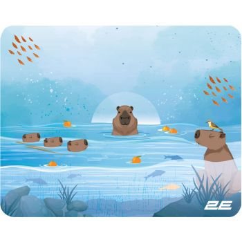 Килимок для миші 2E CAPYBARRA S Blue (250х200х2мм) (2E-PAD-S-CAPY-BLUE) Килимок для миші 2E CAPYBARRA S Blue (250х200х2мм) (2E-PAD-S-CAPY-BLUE) | Фото 1