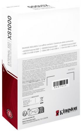 Портативний SSD KINGSTON XS1000 Portable 2000GB USB 3.2 Gen 2 (SXS1000/2000G) | Фото 3