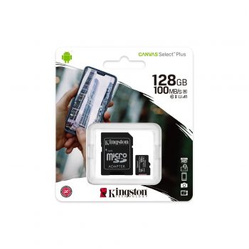 Карта пам`яті KINGSTON microSDXC 128GB C10 UHS-I R100MB/s + Адаптер SD (SDCS2/128GB) | Фото 3