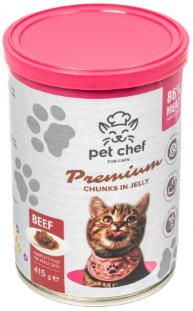 Вологий корм для котів Pet Chef з Яловичиною 415 г (4820255193588) | Фото 6