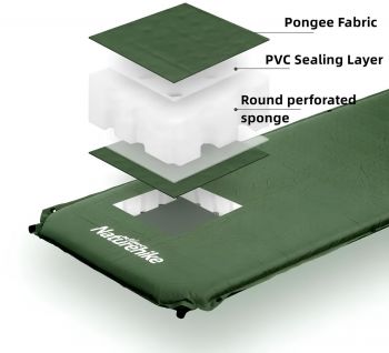 Матрац cамонадувний 5 см Naturehike NH20DZ003, темно-зелений (6927595773680) | Фото 6