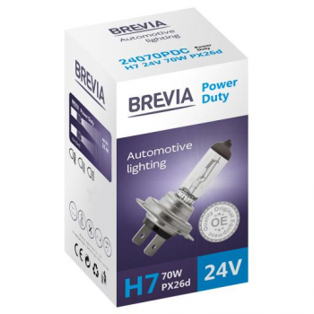 Лампа Brevia галогенова H7 24V 70W PX26d Power Duty CP (24070PDC) Лампа Brevia галогенова H7 24V 70W PX26d Power Duty CP (24070PDC) | Фото 1