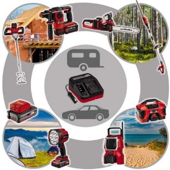 EINHELL 18V Power X-Car Charger 3A, PXC, від прикурювача 12В (4512113) | Фото 4