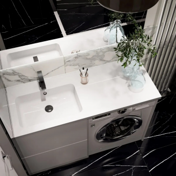 Купить раковину Набір для ванної Adamant Flate 120L, з сифоном Click-Clac (4824296208601) | Фото 8