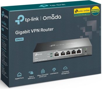 Маршрутизатор TP-LINK ER605 1xGE LAN 1xGE WAN 3xGE LAN VPN Omada (ER605) | Фото 6