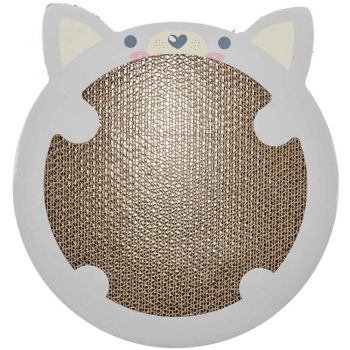 Дряпка Trixie картонна в формі хом'яка з котячою м'ятою 31х2,5х32,5см світло-сіра (4011905480411) | Фото 1