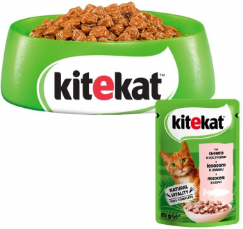 Вологий корм для котів КІТЕКАТ з Лососем в соусі 85г Вологий корм для котів КІТЕКАТ з Лососем в соусі 85г | Фото 2