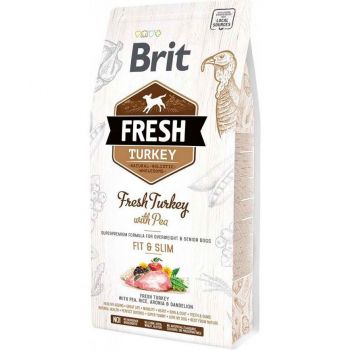 Сухий корм Brit Fresh для собак з низьким рівнем активності із зайвою вагою з індичкою та горох. 2.5 (8595602530809) | Фото 1