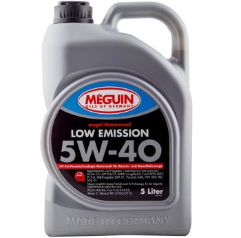 Моторна олива Meguin LOW EMISSION SAE 5W-40, 5 L (6574) | Фото 1