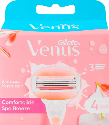 Змінні картриджі GILLETTE Venus Comfortglide Spa Breeze 4 шт (7702018966783) Купить сменный картридж для бритвенных станков Змінні картриджі GILLETTE Venus Comfortglide Spa Breeze 4 шт (7702018966783) | Фото 3