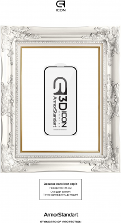 Захисне скло ArmorStandart Icon 3D для APPLE iPhone 16 Pro Black (ARM78028) | Фото 4