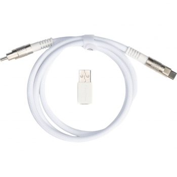 Кабель KEYCHRON USB-A/USB-C - Type-C Data/Charge Double-Sleeved Geek 1m, White (CAB20_KEYCHRON) | Фото 1