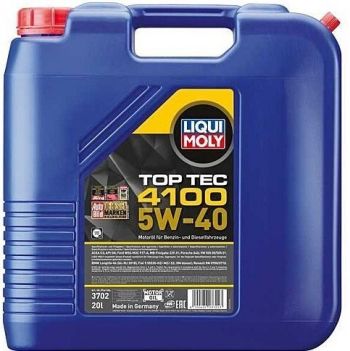Олива моторна LIQUI MOLY Top Tec 4100 5W-40 20л. (4100420037023) | Фото 1