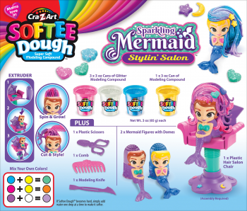 Тісто для ліплення Cra-Z-Art Салон краси Блискуча русалка, набір 10од (66606CRA) Тісто для ліплення Cra-Z-Art Салон краси Блискуча русалка, набір 10од (66606CRA) | Фото 5