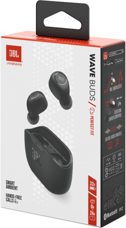Навушники JBL Wave Buds Black (JBLWBUDSBLK) | Фото 10