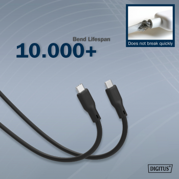 Кабель Digitus Type-C - Type-C Data/Charge, USB 3.2 Gen1, 5G, 100W, 4K, 2м, Black (AK-300342-020-S) Кабель Digitus Type-C - Type-C Data/Charge, USB 3.2 Gen1, 5G, 100W, 4K, 2м, Black (AK-300342-020-S) | Фото 8