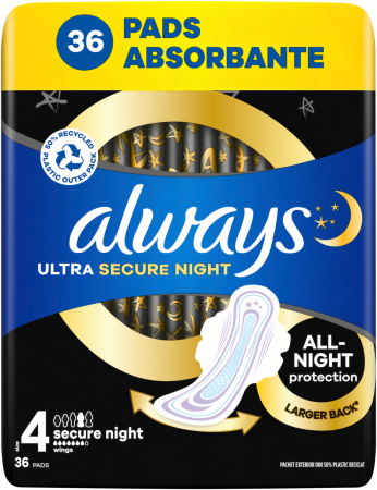 Гігієнічні прокладки Always Ultra Secure Night Розмір 4 36шт (8700216450379) | Фото 2