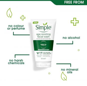 Гель для вмивання Simple Regeneration Age Resisting Facial Wash 150 мл (5011451104020) | Фото 4