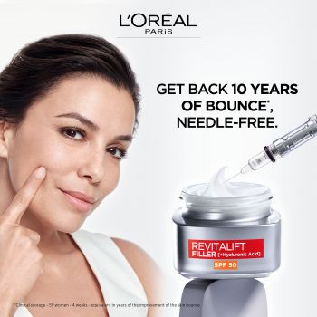 Крем-догляд денний L'Oreal Paris Revitalift Filler Х3 антивіковий з SPF-50 50мл (3600523982745) | Фото 4