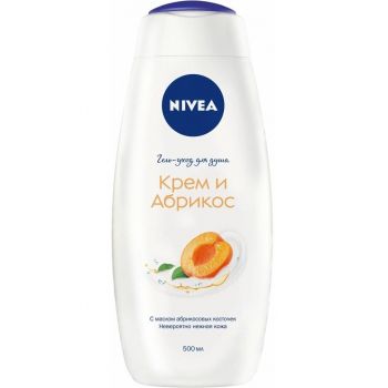 Купить гель и скраб для тела Гель-догляд для душу NIVEA Крем та Абрикос з олією абрикосових кісточок 500 мл (9005800340258) | Фото 1
