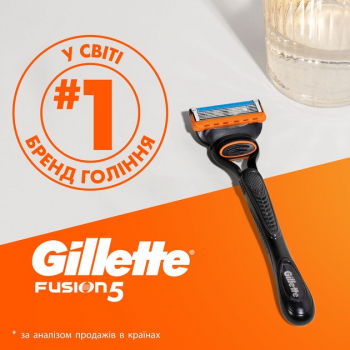 Подарунковий набір Бритва Gillette Fusion5 з 1 змінним картриджем + Гель для гоління 200 мл (8700216534048) Подарунковий набір Бритва Gillette Fusion5 з 1 змінним картриджем + Гель для гоління 200 мл (8700216534048) | Фото 3