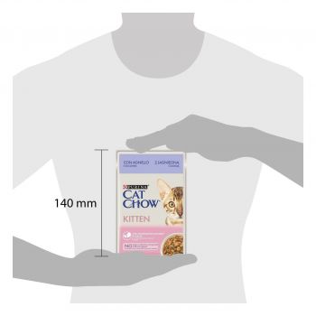 Cat Chow Kitten. З ягням та цукіні в желе, 85 г (7613037025545) | Фото 3