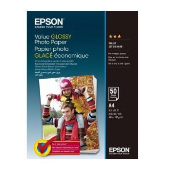 Купить бумагу EPSON A4 Value Glossy Photo Paper 50 л. (C13S400036) | Фото 1
