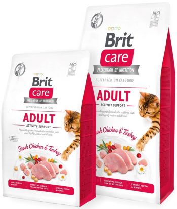 Сухий корм Brit Care Cat GF Adult Activity Suppor з куркою та індичкою, 0,4 кг (8595602540839) Сухий корм Brit Care Cat GF Adult Activity Suppor з куркою та індичкою, 0,4 кг (8595602540839) | Фото 2