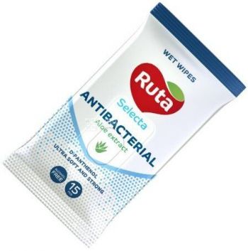 Серветки вологі Ruta Selecta з антибактеріальним ефектом 15 шт (4820202892403) | Фото 2