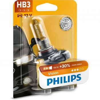 Лампа Philips галогенова 12V Hb3 65W P20D Vision +30% (PS_9005_PR_B1) | Фото 1
