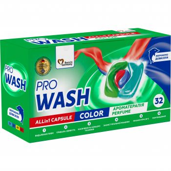 Купить стиральное средство Капсули для прання ProWash Color 32шт (4262396144676) | Фото 1