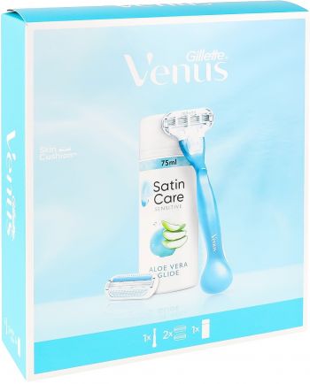 Подарунковий набір Бритва Gillette Venus Smooth з 2 змінними картирджами + Гель для гоління Gillette Подарунковий набір Бритва Gillette Venus Smooth з 2 змінними картирджами + Гель для гоління Gillette | Фото 2