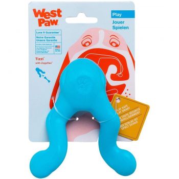 Іграшка для собак West Paw Tizzi Small Тіззі для ласощів маленька блакитна 11см (ZG060AQA) | Фото 1