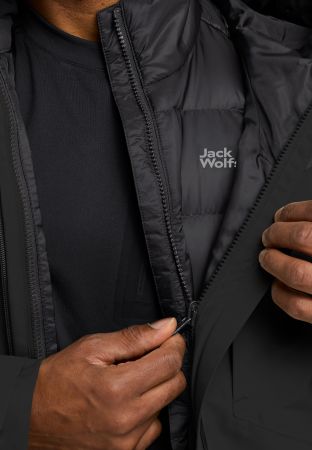 Пуховик чоловічий Jack Wolfskin Icecape 3In1 Down Jkt M Down Rds A65265_6000 L чорний (4064886558990) Пуховик чоловічий Jack Wolfskin Icecape 3In1 Down Jkt M Down Rds A65265_6000 L чорний (4064886558990) | Фото 11
