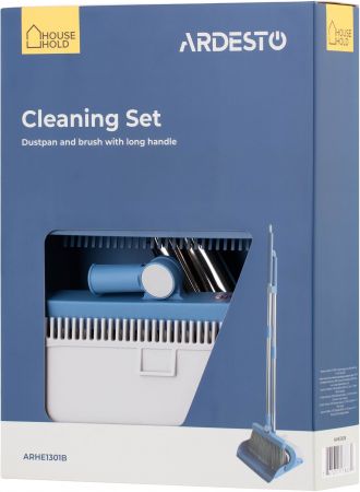 Набір для прибирання совок та щітка з довгою ручкою ARDESTO 79.2см, синій (ARHE1301B) | Фото 17