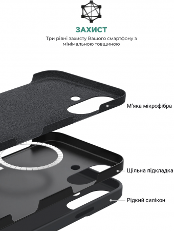 Чохол ArmorStandart ICON2 MagSafe для APPLE iPhone 16 Black (ARM80211) Чохол ArmorStandart ICON2 MagSafe для APPLE iPhone 16 Black (ARM80211) | Фото 4