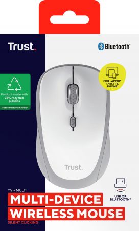Миша TRUST Yvi+ Compact Multi-Device, WL/BT/USB-A, White (25454_TRUST) | Фото 4