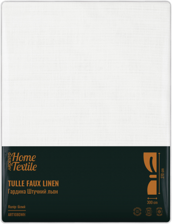 Фіранка ARDESTO 300х270см, штучний льон, 100% поліестер, білий B1(ART1080WH) Фіранка ARDESTO 300х270см, штучний льон, 100% поліестер, білий B1(ART1080WH) | Фото 2