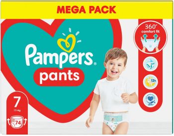 Підгузки-трусики PAMPERS Pants Giant Plus (17+ кг) Мега 74шт (8006540069622) | Фото 12