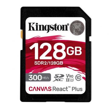Карта пам`яті KINGSTON 128GB SDXC C10 UHS-II U3 R300/W260MB/s (SDR2/128GB) | Фото 1