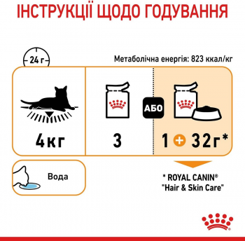 Вологий корм для котів Royal Canin Hair&Skin Care шматочки в желе 85г | Фото 7