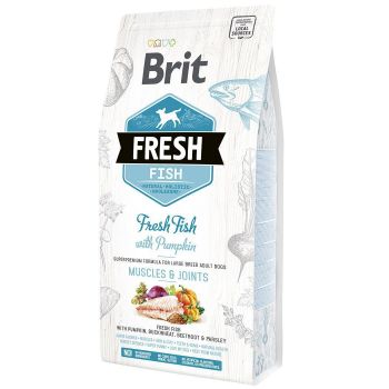 Сухий корм для дорослих собак великих порід Brit Fresh Muscle & Joints з рибою та гарбузом 12 кг (98595602530779) | Фото 1