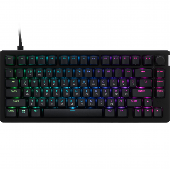 Ігрова клавіатура HyperX Alloy Rise 75 PBT HX Red USB RGB EN/UKR, Black (7G7A4AA) Ігрова клавіатура HyperX Alloy Rise 75 PBT HX Red USB RGB EN/UKR, Black (7G7A4AA) | Фото 1