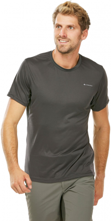 Футболка чоловіча для туризму Quechua MH100 8316244 S темно-сіра (338286_Quechua) | Фото 3