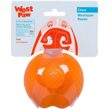 Іграшка для собак West Paw Jive Large Джів м'яч великий оранжевий 8см (ZG071TNG) | Фото 1