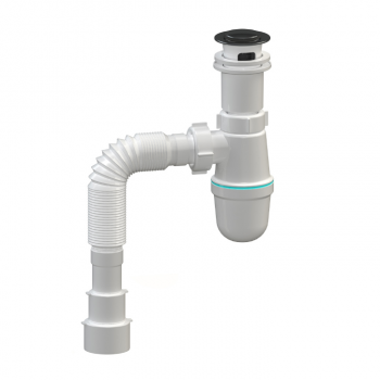 Купить раковину Набір для ванної Adamant Flate 120L, з сифоном Click-Clac (4824296208601) | Фото 6