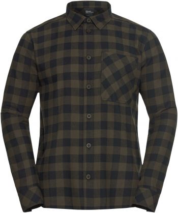 Сорочка чоловіча Jack Wolfskin Lite Flannel Shirt M A65026_T0328 M хакі/чорна (4064886563857) Сорочка чоловіча Jack Wolfskin Lite Flannel Shirt M A65026_T0328 M хакі/чорна (4064886563857) | Фото 3