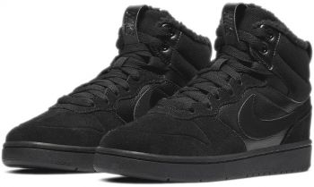 Черевики для хлопчика  Nike Court Borough Mid 2 Boot Bg CQ4023-001 37.5 (5Y US) чорні (193154233728) | Фото 3